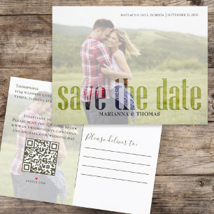 Cartão Postal De Anúncio Orçamento de Código QR de Fotografia do Script de 