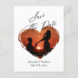 Cartão Postal De Anúncio Orçamento de roteiro de foto de coração de amor mi