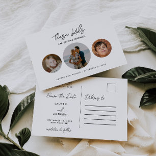 Cartão Postal De Anúncio Orçamento Divertido Foto Infantil Casamento Salvar