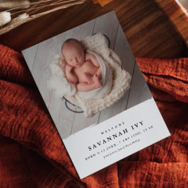 Cartão Postal De Anúncio Orçamento Moderno Foto Nascimento do Bebê