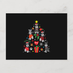 Cartão Postal De Anúncio Ornamento de Árvore de Natal Schnauzer - Cão Pet