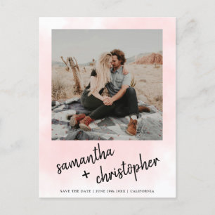 Cartão Postal De Anúncio Os nomes salvar a foto do rosa da tipografia da