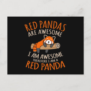 Cartão Postal De Anúncio Os Pandas Vermelhos São Incríveis Animais de Estim