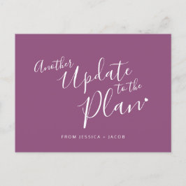 Cartão Postal De Anúncio Outra atualização para planejar o casamento do cor