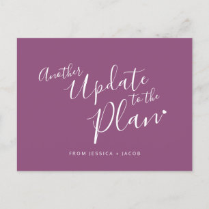 Cartão Postal De Anúncio Outra atualização para planejar o casamento do cor