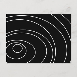Cartão Postal De Anúncio Padrão Abstrato - preto e branco.
