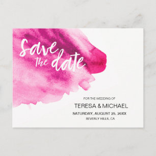 Cartão Postal De Anúncio Padrinho de Casamento Aquarela Rosa