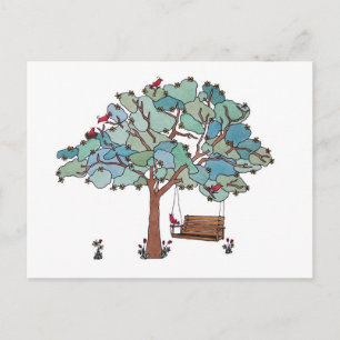 Cartão Postal De Anúncio País Swing Movendo Novo Endereço