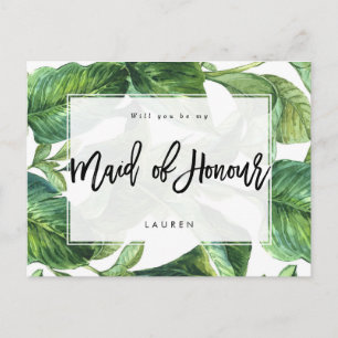 Cartão Postal De Anúncio palma tropical você será minha empregada domést