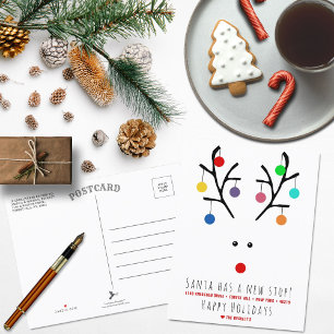 Cartão Postal De Anúncio Papais noeis Tem Uma Nova Parada! Feriado em Movim