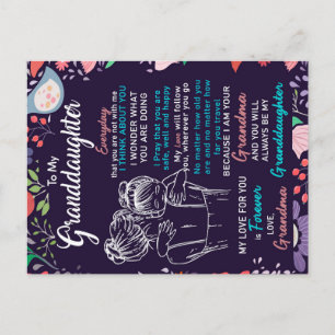 Cartão Postal De Anúncio Para Minha Avó Presente Da Vovó, Flor Lover