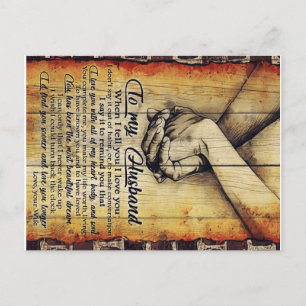 Cartão Postal De Anúncio Para Minha Letra Marido, Bonito Cita Presente