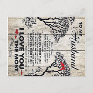 Cartão Postal De Anúncio Para o meu marido presente Letra Marido Adorável