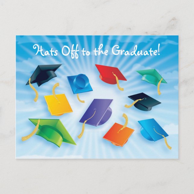 Cartão Postal De Anúncio Parabéns ao Graduado! (Frente)