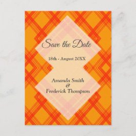 Cartão Postal De Anúncio Parafraseado vermelho e amarelo/laranja