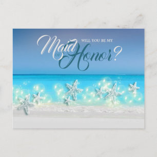 Cartão Postal De Anúncio Paraíso da estrela-do-mar águas azuis tropical mad