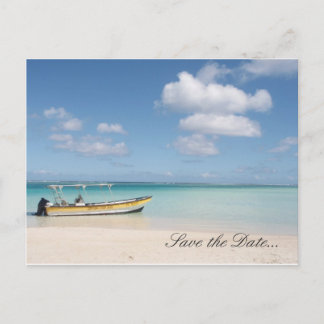 Cartão Postal De Anúncio Paraíso Desertado - Salve o cartão de Posto Data