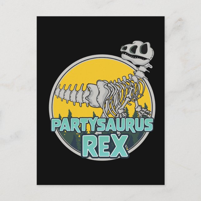Cartão Postal De Anúncio Partysaurus Rex (Frente)