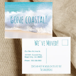 Cartão Postal De Anúncio Passou A Onda Costeira De Nova Casa Na Praia Water