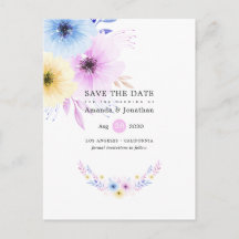 Pastel Floral Wedding Salvar Data