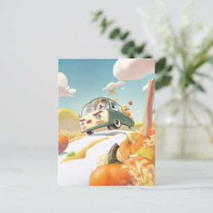 Cartão Postal De Anúncio Patch da abóbora