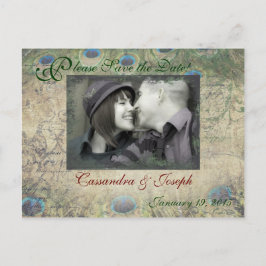 Cartão Postal De Anúncio Pavock Salvar o Cartão-postal de foto de data