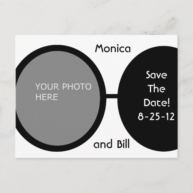 Cartão Postal De Anúncio Pérolas Pretas e Brancas (Frente)