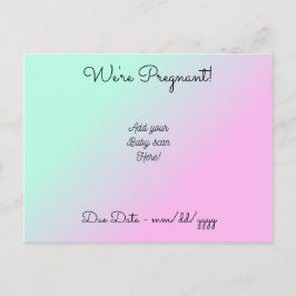 Cartão Postal De Anúncio Personalizado estamos grávidos