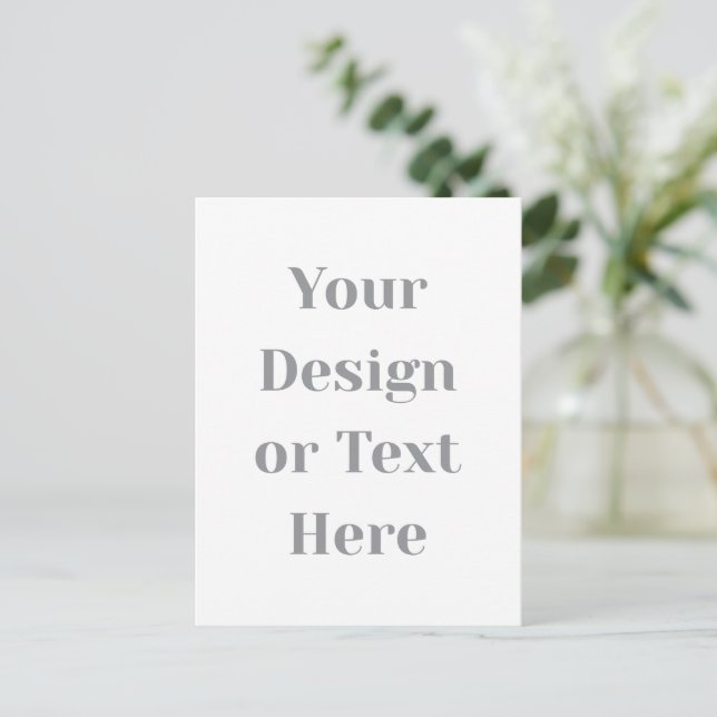 Cartão Postal De Anúncio Personalizável Seu Design ou Texto Aqui Personaliz (Em pé/Frente)