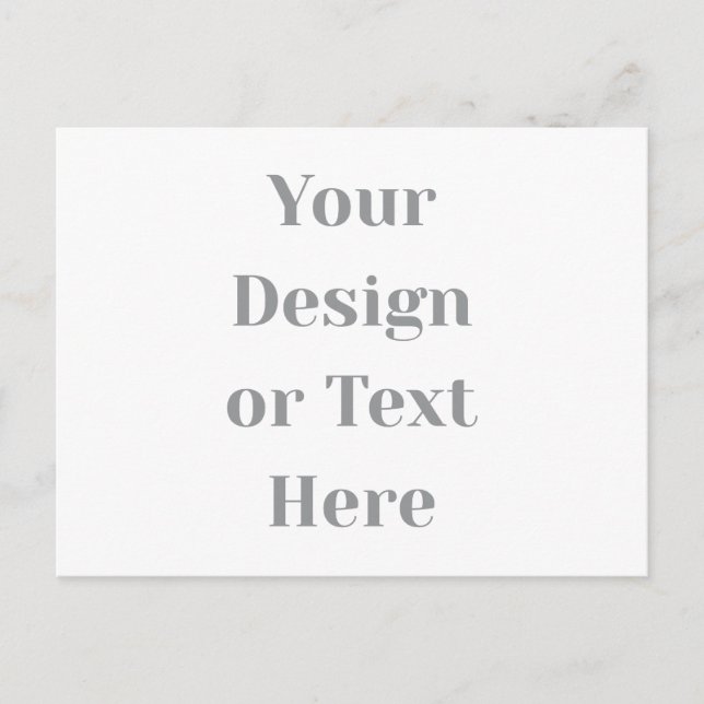 Cartão Postal De Anúncio Personalizável Seu Design ou Texto Aqui Personaliz (Frente)