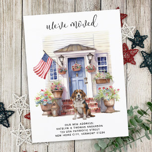 Cartão Postal De Anúncio Pet Personalizado Patriótico do Cão de Beagle em M