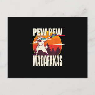 Cartão Postal De Anúncio Pew Pew Madafakas Pew Pew Madafakas Goat