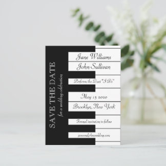 Cartão Postal De Anúncio Piano Keyboard Music Pensou Em Casamento Salvar A