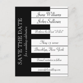 Cartão Postal De Anúncio Piano Keyboard Music Pensou Em Casamento Salvar A 