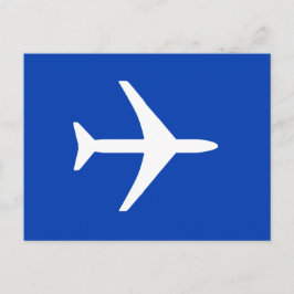 Cartão Postal De Anúncio Piloto de Avião Branco e Divertido Aviação Postal 