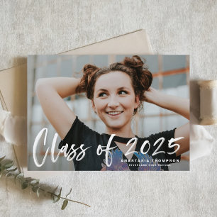 Cartão Postal De Anúncio Pincel Branco Letreiro 2025 Foto Graduação