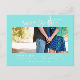 Cartão Postal De Anúncio Pincel Moderno Script Falso Blush Platinum PixDezi