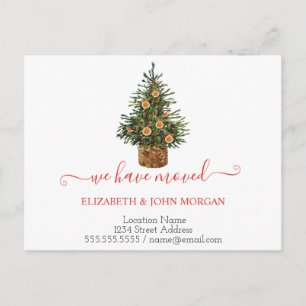 Cartão Postal De Anúncio Pine Tree Orange Nós Nos Movemos