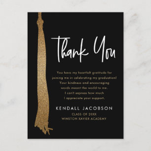 Cartão Postal De Anúncio Pingente de Borla de Diploma Ouro Preto Minimalist