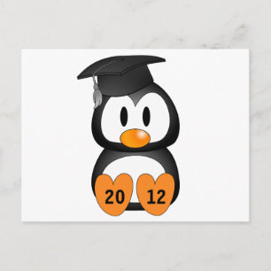 Cartão Postal De Anúncio Pinguim customizável da graduação