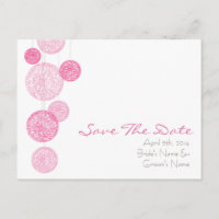 Pink Twine Globding Casamento Salvar Data