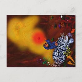 Cartão Postal De Anúncio Pintura Ilustração Princesa Fantasia Luz Deus