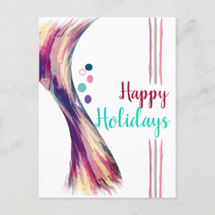 Cartão Postal De Anúncio Piscina Verão Burgundy Burgundy Watercolor Splatte