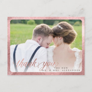 Cartão Postal De Anúncio PixDezines Agradecimento de Casamento Script Diver