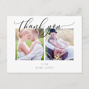 Cartão Postal De Anúncio PixDezines Casamento Agradecimento/Caligrafia Mode