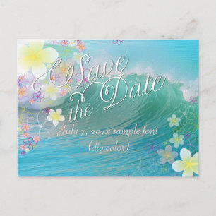 Cartão Postal De Anúncio PixDezines/salvar data/hula sonho/ondas