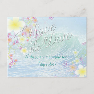 Cartão Postal De Anúncio PixDezines/salvar data/sonho hula/ondas