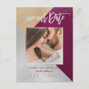 Cartão Postal De Anúncio PixDezines Salve as Cores de Data/Discagem Moderna