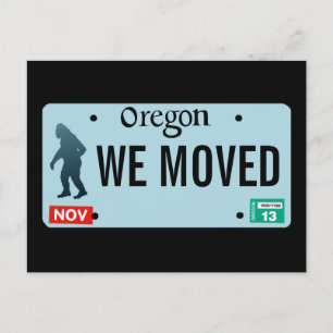 Cartão Postal De Anúncio Placa de Licença do Oregon Sasquatch