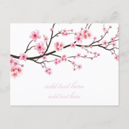 CARTÃO POSTAL DE ANÚNCIO PLANO: FLORADAS DE SAKURA